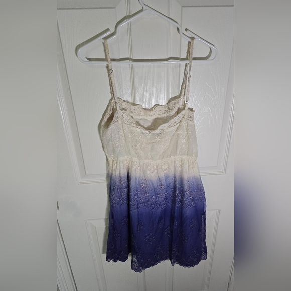 Zara Trafaluc Ombre Boho Spaghetti Strap Dress Large - Picture 2 of 11
